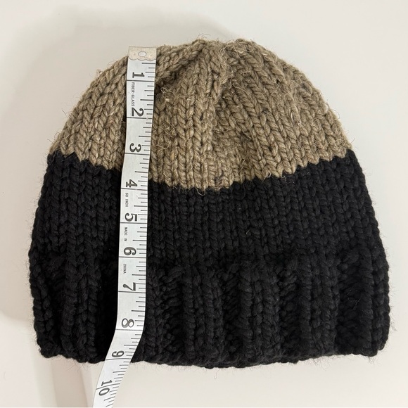 Hand-Knit Two Tone Beanie - Picture 10 of 10